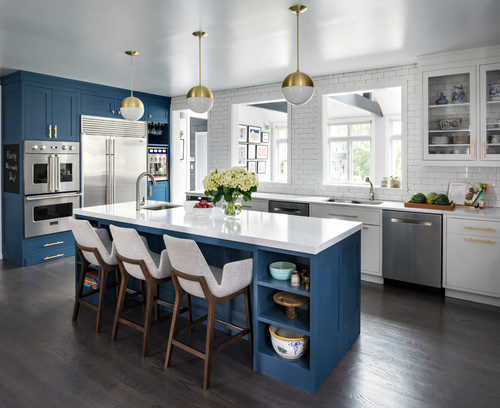 deep blue kitchen larchmont manor studio dearborn